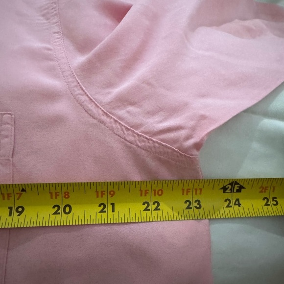 Chico's 100% Silk Pink Embroidered Chic Collared Button-Up Shirt Pearl Buttons - Picture 14 of 15